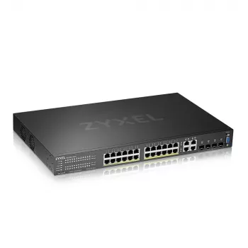 Zyxel GS2220-28HP-EU0101F valdomas L2 Gigabit Ethernet komutatorius su PoE (24 prievadai, 180 W, juodas)