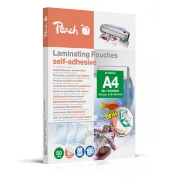 Peach S-PP080-17 laminavimo plėvelė A4, 80 mikronų, lipni, 100 vnt.