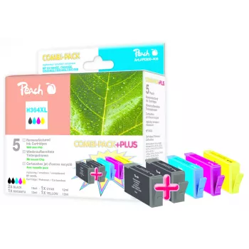 Kasetė Peach 316405 5 vnt. Juoda, Cyan, Magenta, Geltona
