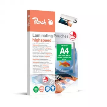 Peach 510971 laminavimo maišeliai A4 80 mikronų 100 vnt