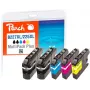Peach rašalo kasetės Brother LC-227XL/LC-225XL PI500-141, Multi Pack Plus, suderinamos, atnaujintos (5 vnt.: juoda, geltona, žydra, purpurinė)