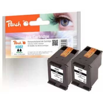 Peach 319611 rašalinė kasetė 2 vnt. Suderinama Standartinė talpa Juoda