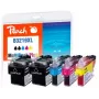 Peach PI500-246 rašalo kasetė 5 vnt. Juoda, Žydra, Purpurinė, Geltona