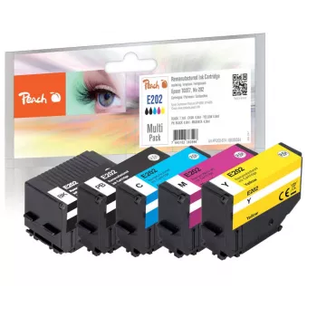 Peach PI200-674 kasetė 5 vnt. Suderinama Standartinė talpa Juoda, Žydra, Purpurinė, Geltona
