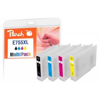 Peach PI200-724 rašalo kasetė 4 vnt. Suderinama Didelės (XL) talpos juoda, žydra, rausvai raudona, geltona