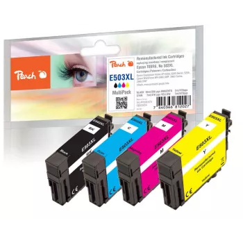 Kasetė Peach PI200-970 4 vnt. Didelės talpos (XL) Juoda, Žydra, Purpurinė, Geltona