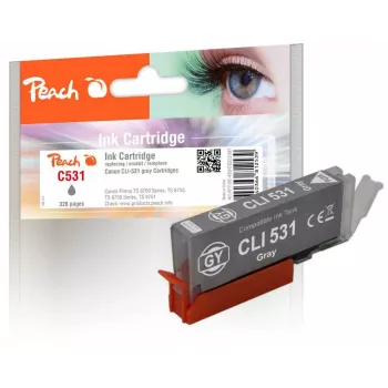 Peach PI100-499 kasetė, pilka, standartinės talpos, 1 vnt.