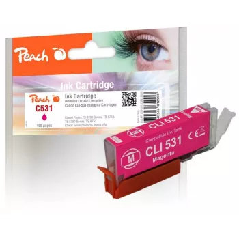 Peach PI100-501 rašalinė kasetė, 1 vnt., suderinama, standartinės talpos, purpurinė