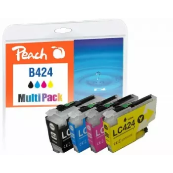 Original rašalo kasetė Peach PI500-389 4 vnt. (juoda, žydra, purpurinė, geltona) standartinės talpos