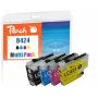 Original rašalo kasetė Peach PI500-389 4 vnt. (juoda, žydra, purpurinė, geltona) standartinės talpos