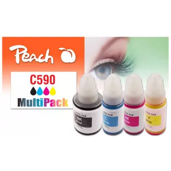 Peach PI100-440 kasetė su rašalu 4 vnt. Suderinama Juoda, Žydra, Purpurinė, Geltona