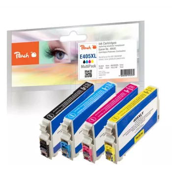 Peach PI200-908 kasetė 4 vnt. Suderinama Aukštos (XL) talpos juoda, žydra, rausvai raudona, geltona