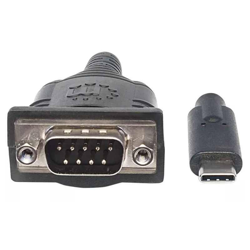 Manhattan USB-C į RS232/DB9 konverteris, kabelis 45 cm, Prolific PL-2303RA