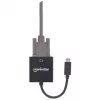 Manhattan USB-C į VGA keitiklio laidas, 1080p@60Hz, juodas, 8cm, kištukas į lizdą, visam laikui garantija