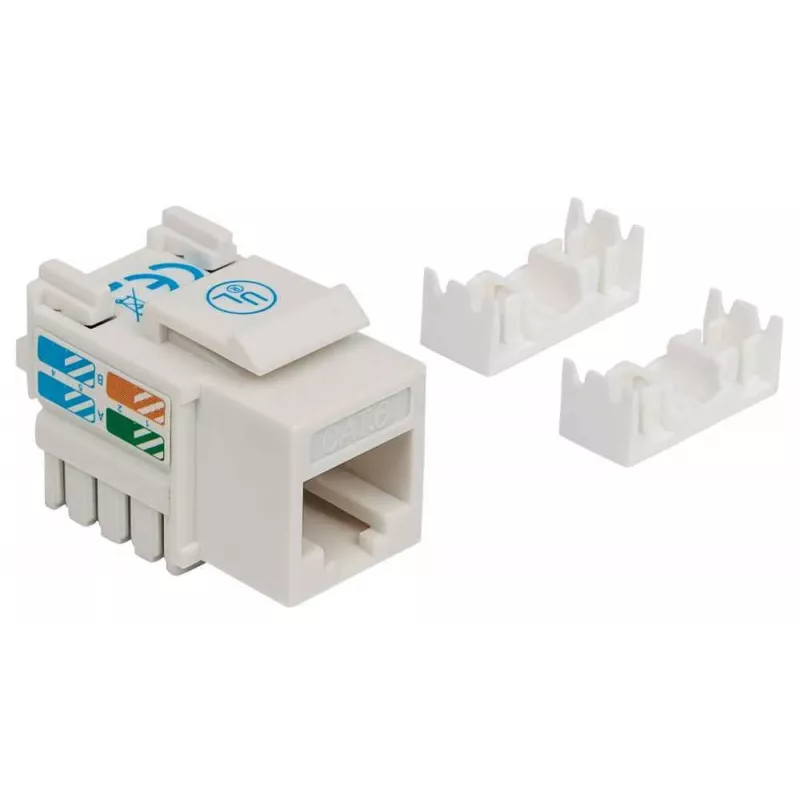 Intellinet Keystone Jack, Cat6, UTP, Punch-down, Baltas, Plokščias