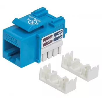 Intellinet Keystone Jack, Cat6, UTP, Punch-down, mėlynas, plokščias, RJ-45, moteriška jungtis, 22/26 AWG