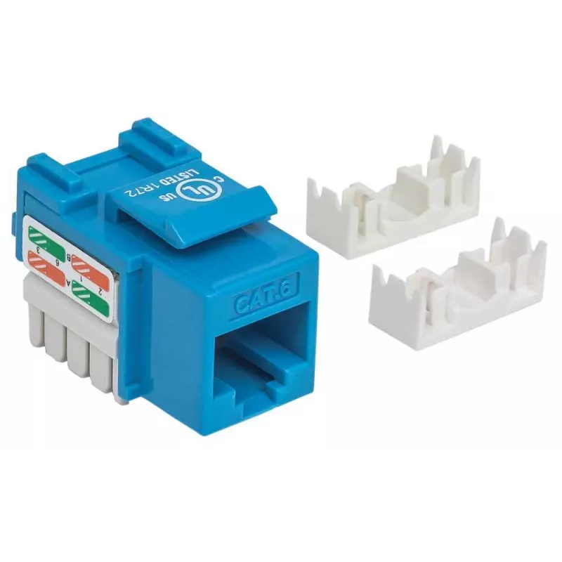 Intellinet Keystone Jack, Cat6, UTP, Punch-down, mėlynas, plokščias, RJ-45, moteriška jungtis, 22/26 AWG