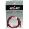 Intellinet tinklo jungiamasis kabelis, Cat5e, 5 m, raudonas, CCA, U/UTP, PVC, RJ45, paauksuoti kontaktai, su apsauga nuo užkliuvimo, su batu, viso gyvenimo garantija