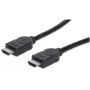 Manhattan HDMI 4K@30Hz laidas su Ethernet, 1 m, tinka visiems 1080p/HD ir daugumai 4K naudojimo atvejų (patikrinkite savo sistemos 4K specifikaciją), Vyriškas į Vyrišką, Juodas, Ultra HD 4k x 2k, Viso gyvenimo garantija, Aukštos spartos, Atitikmuo HDMM1MH