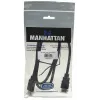 Manhattan HDMI 4K@30Hz laidas su Ethernet, 1 m, tinka visiems 1080p/HD ir daugumai 4K naudojimo atvejų (patikrinkite savo sistemos 4K specifikaciją), Vyriškas į Vyrišką, Juodas, Ultra HD 4k x 2k, Viso gyvenimo garantija, Aukštos spartos, Atitikmuo HDMM1MH