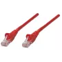Intellinet tinklo jungiamasis kabelis, Cat6, 0,5 m, raudonas, CCA, U/UTP, PVC, RJ45, auksuoti kontaktai, apsaugotas nuo užkliuvimo, su gaubtuku, visam laikui garantija