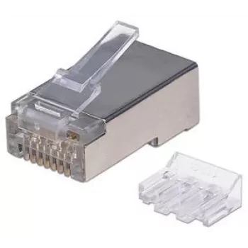 Intellinet RJ45 moduliniai kištukai Pro Line, Cat6A, STP, 3 kontaktai, kietai ir vytai vielai, 50 µ auksuoti kontaktai, 70 vnt.