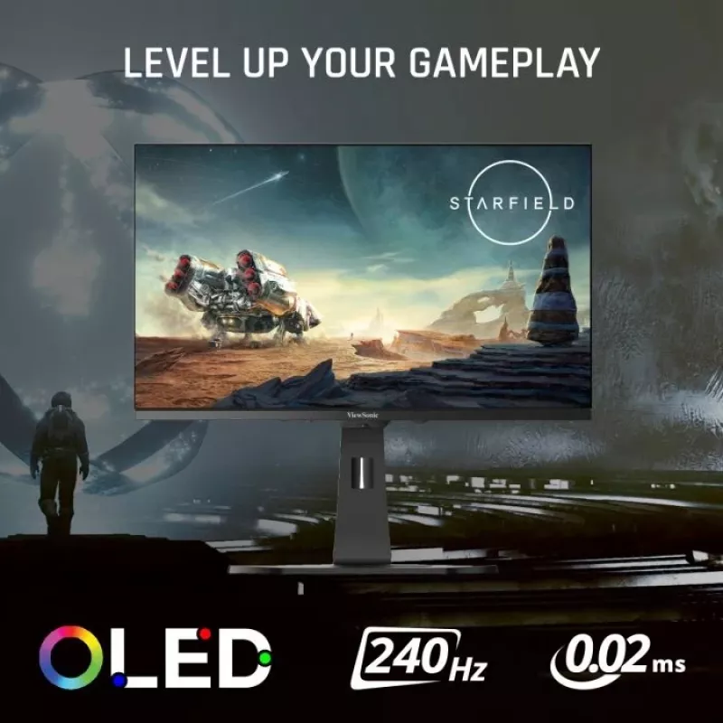 Viewsonic XG272-2K-OLED monitor 68,6 cm (27 inch) 2560 x 1440 pikselių Quad HD juodas, baltas