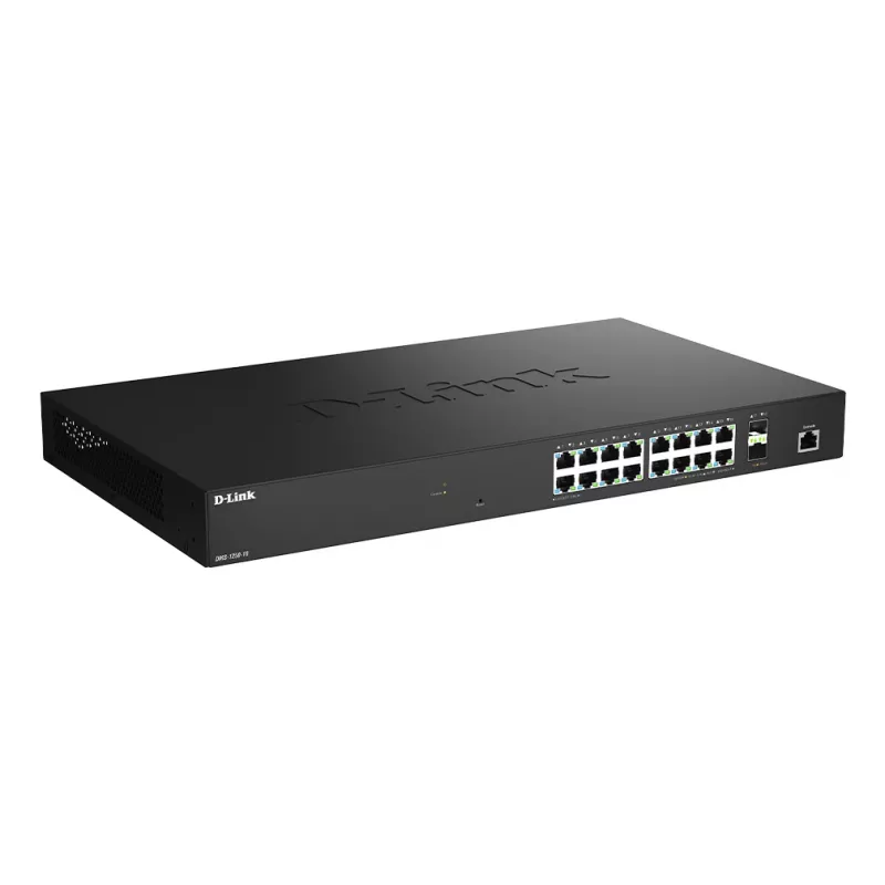 D-Link 18 prievadų 2.5G kelių gigabitų valdomas komutatorius su 2 x 10G SFP+ prievadais