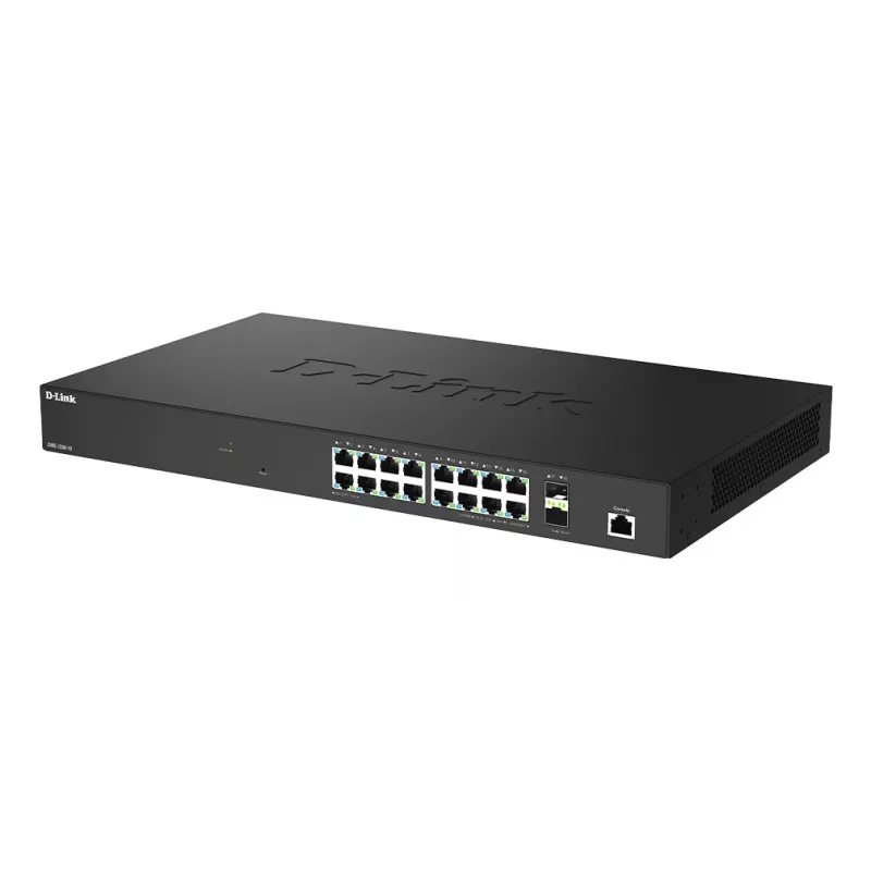 D-Link 18 prievadų 2.5G kelių gigabitų valdomas komutatorius su 2 x 10G SFP+ prievadais