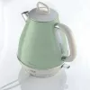 Ariete 2869 Vintage elektrinis virdulys, nerūdijantis plienas, 1,7 l, automatinis išsijungimas, 2000 W, vandeniui, arbatai ir žolelių gėrimams, pastelinė žalia