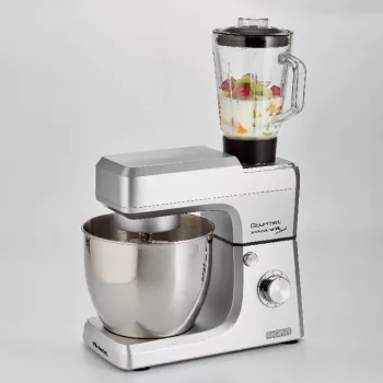 Ariete 1598 Gourmet Professional 7L Metal - Planetinis maišytuvas su blenderiu - Nerūdijančio plieno dubuo - 7 L - Stiklinis ąsotis - 1200 W - 6 greičiai