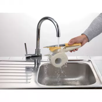 Ariete 457 Gratì Waterproof – belaidė elektrinė tarka, atspari vandeniui, 2 nerūdijančio plieno volai, balta/geltona