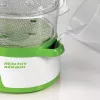Ariete 911 Healthy Steam elektrinis garintuvas - 3 krepšeliai - indas ryžiams - laikmatis 60 min - 800 W - 9 l - baltas ir žalias
