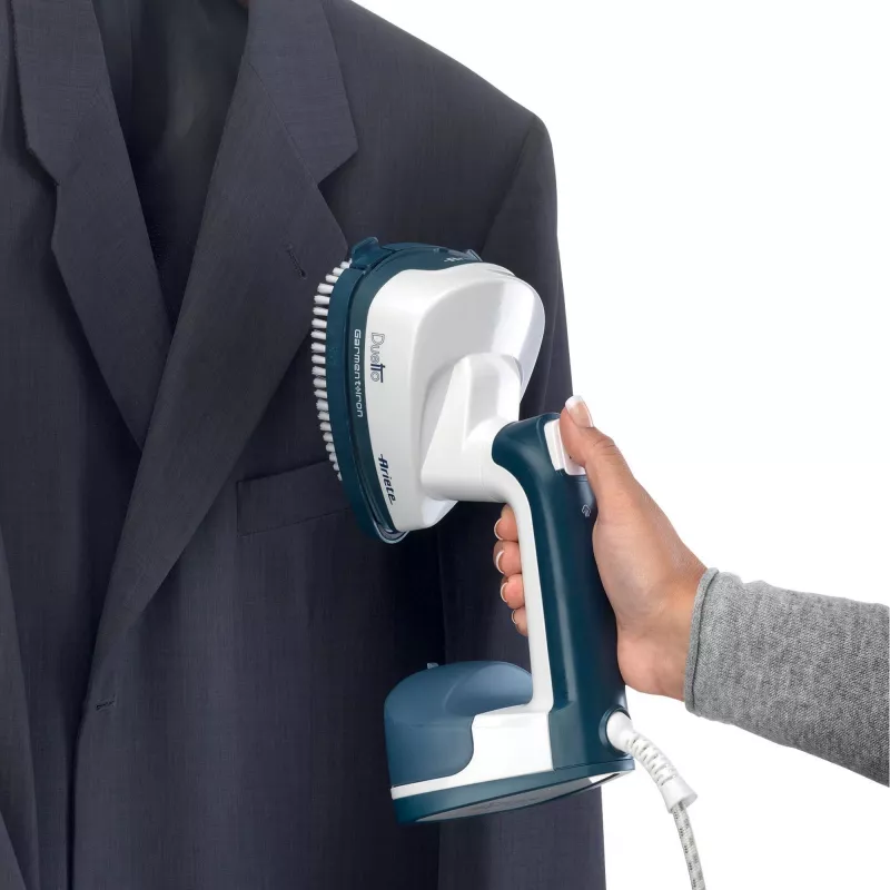 Ariete 6246 Duetto Garment Iron - vertikalus lygintuvas ir lygintuvas su nelimpančia keramine plokšte - 1000 W - balta ir mėlyna