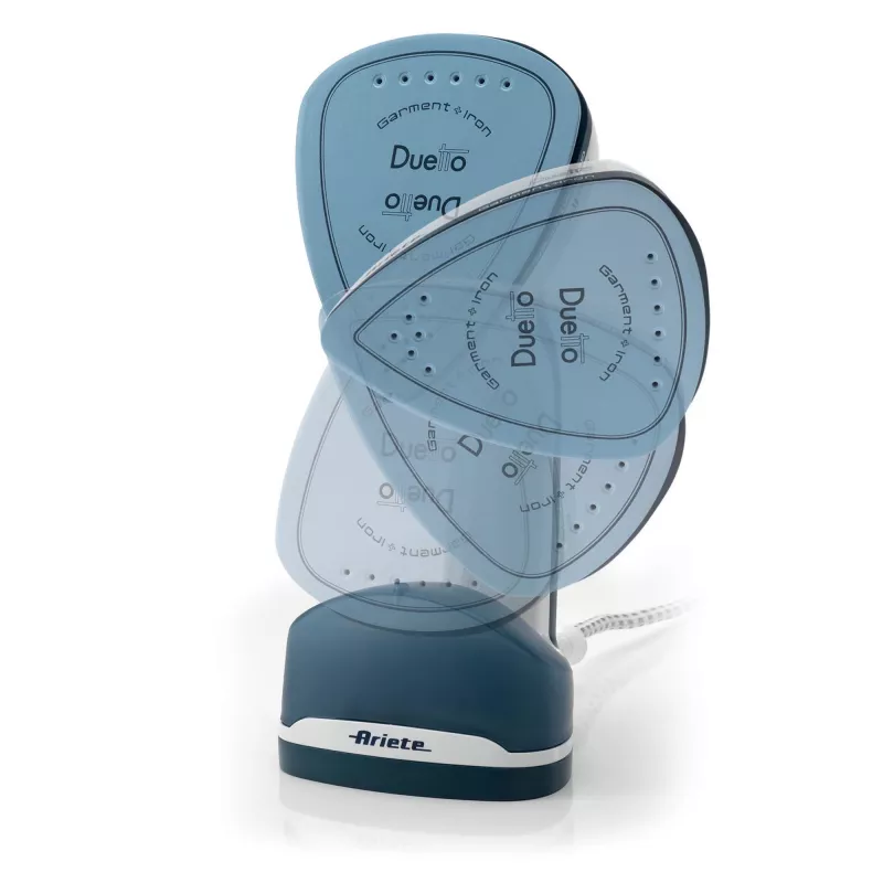 Ariete 6246 Duetto Garment Iron - vertikalus lygintuvas ir lygintuvas su nelimpančia keramine plokšte - 1000 W - balta ir mėlyna