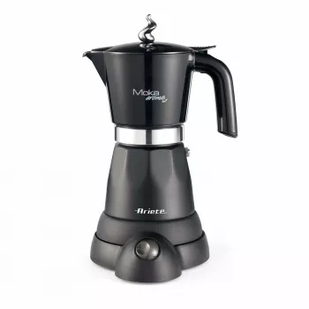 Elektrinis mokos puodas Ariete 1368 Moka Aroma, 4/6 puodelių, 480 W, automatinis išsijungimas, temperatūros palaikymas 30 min., juodas