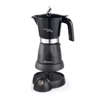 Elektrinis mokos puodas Ariete 1368 Moka Aroma, 4/6 puodelių, 480 W, automatinis išsijungimas, temperatūros palaikymas 30 min., juodas