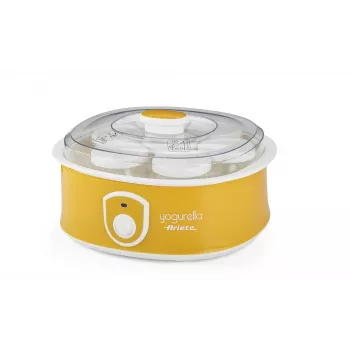 Jogurto gaminimo aparatas Ariete 617 Yogurella – 7 stikliniai indeliai – 1,3 kg naminio jogurto – 20 W – baltas ir geltonas