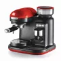 Ariete 1318 Moderna Espresso aparatas su integruotu kavamale, kavos pupelėms ir maltai kavai, pieno putotoju, 1 ir 2 puodelių filtru, 1080 W, 800 cc, raudonas