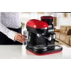 Ariete 1318 Moderna Espresso aparatas su integruotu kavamale, kavos pupelėms ir maltai kavai, pieno putotoju, 1 ir 2 puodelių filtru, 1080 W, 800 cc, raudonas