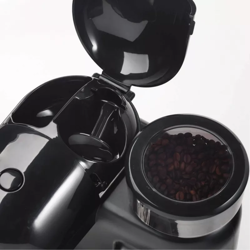 Ariete 1318 Moderna Espresso aparatas su integruotu kavos malūnėliu, kavos pupelėms ir maltai kavai, pieno putotoju, 1 ir 2 puodelių filtru, 1080 W, 800 cc, juodas