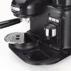 Ariete 1318 Moderna Espresso aparatas su integruotu kavos malūnėliu, kavos pupelėms ir maltai kavai, pieno putotoju, 1 ir 2 puodelių filtru, 1080 W, 800 cc, juodas