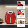 Ariete 4618 Airy Fryer XXL - oro gruzdintuvė - kepa 2,5 kg bulvyčių - 7 litrai - kepimas be aliejaus ir riebalų - 1800 W - raudona
