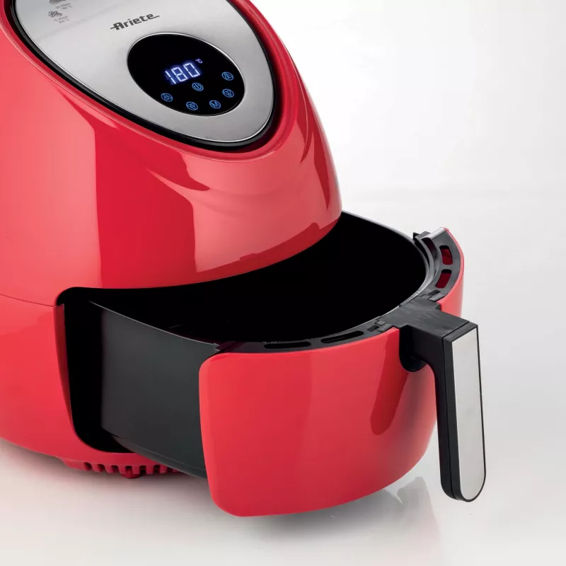 Ariete 4618 Airy Fryer XXL - oro gruzdintuvė - kepa 2,5 kg bulvyčių - 7 litrai - kepimas be aliejaus ir riebalų - 1800 W - raudona