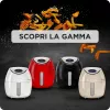 Ariete 4618 Airy Fryer XXL - oro gruzdintuvė - kepa 2,5 kg bulvyčių - 7 litrai - kepimas be aliejaus ir riebalų - 1800 W - raudona