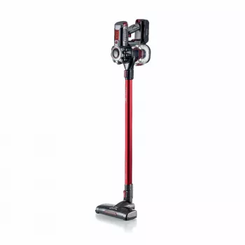 Ariete 2757 22V Lithium - belaidė elektrinė šluota - 3 filtravimo lygiai - 2200 mAh Li-Ion baterija - priedų rinkinys - raudona