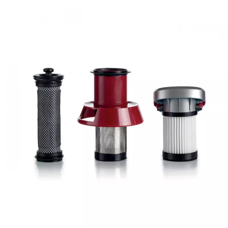 Ariete 2757 22V Lithium - belaidė elektrinė šluota - 3 filtravimo lygiai - 2200 mAh Li-Ion baterija - priedų rinkinys - raudona