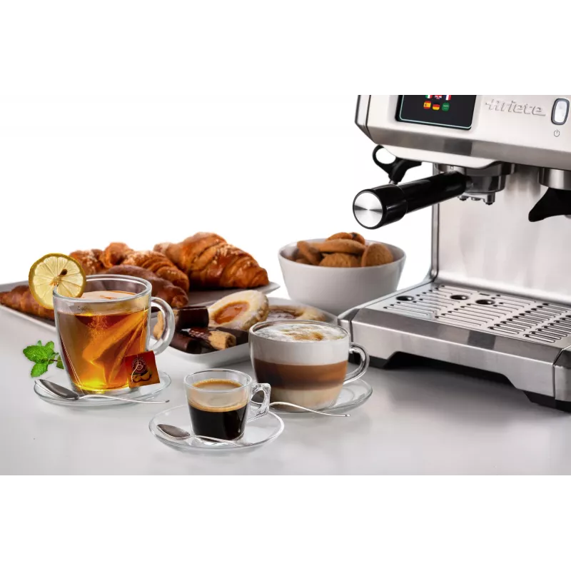Ariete Espresso kavos aparatas 1312, Espresso aparatas, 2 L, Kavos pupelės, Įmontuotas malūnėlis, 1600 W, Sidabrinis