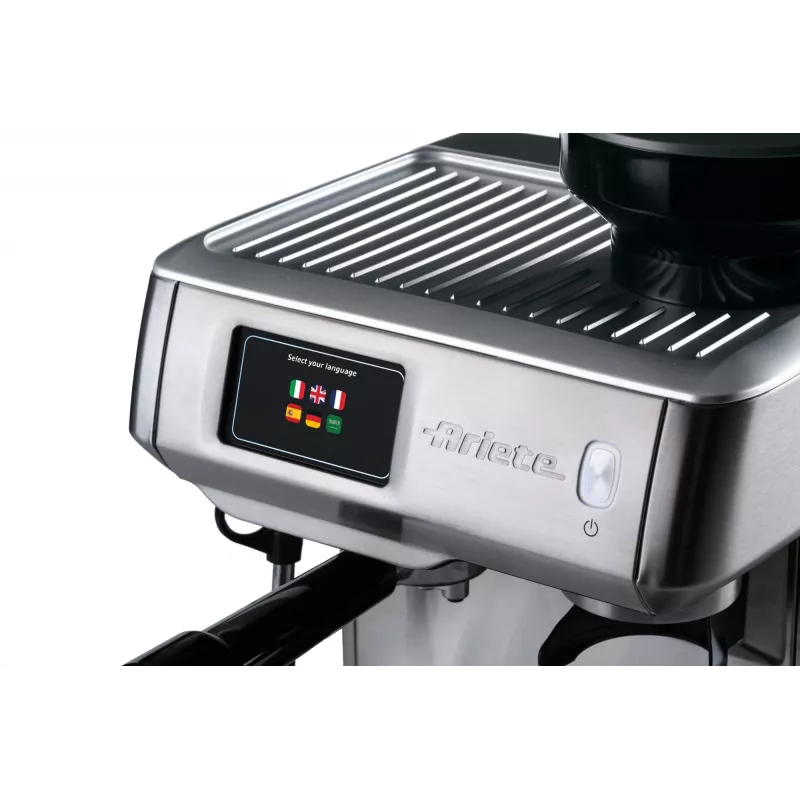 Ariete Espresso kavos aparatas 1312, Espresso aparatas, 2 L, Kavos pupelės, Įmontuotas malūnėlis, 1600 W, Sidabrinis