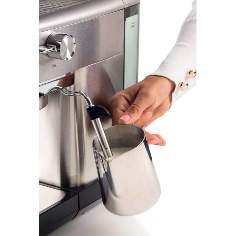 Ariete 1380 Metal kavos aparatas, maltai kavai ir ESE kapsulėms, 1300 W, 1.1 L, 15 barų, Cappuccino įtaisas, sidabrinis